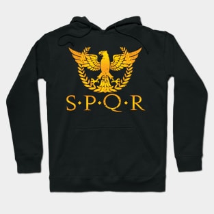 SPQR T-shirt Golden Eagle Logo Hoodie